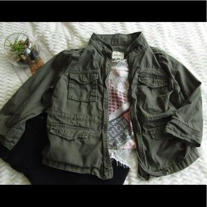 Old Navy Jacket Broken In Cute Dark Green Color